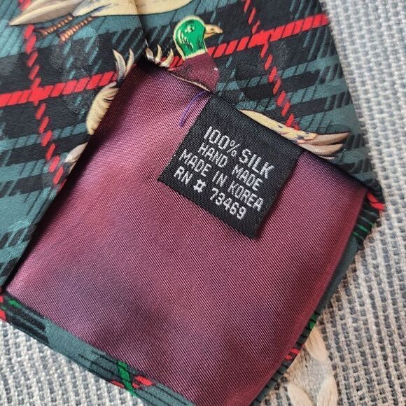 VINTAGE ADDICTION Mallard Silk Tie - Picture 6 of 7